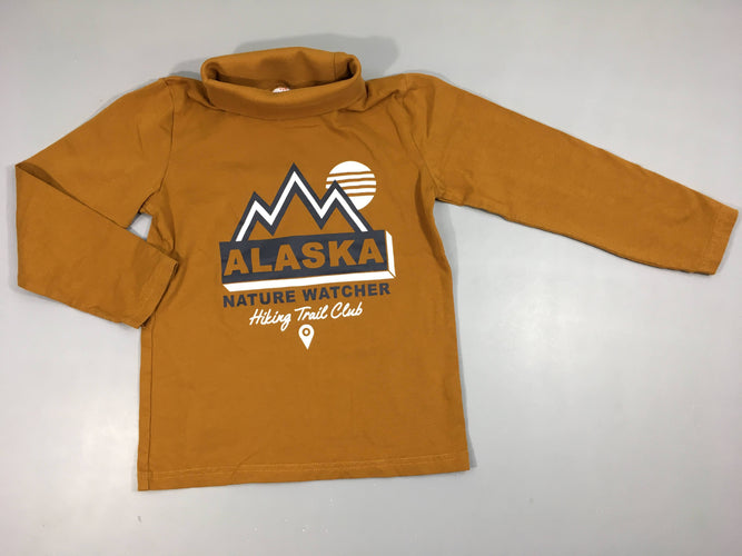 T-shirt m.l col roulé ocre Alaska, moins cher chez Petit Kiwi