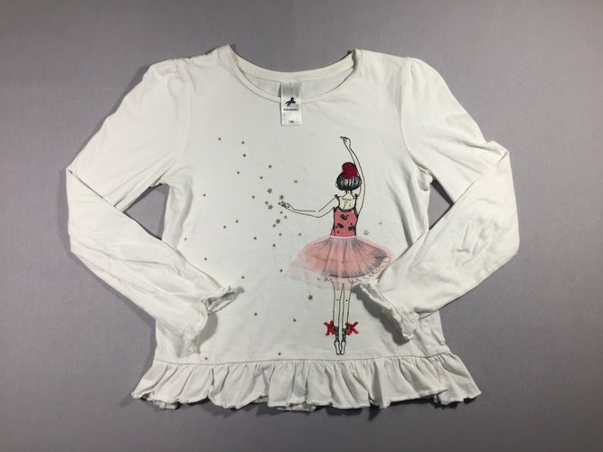 T-shirt m.l blanc danseuse, moins cher chez Petit Kiwi