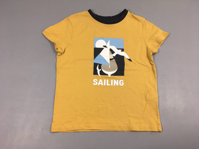 T-shirt m.c jaune bateau, moins cher chez Petit Kiwi