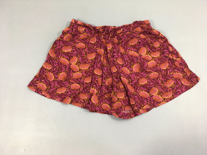 Short léger mauve motifs orange, moins cher chez Petit Kiwi