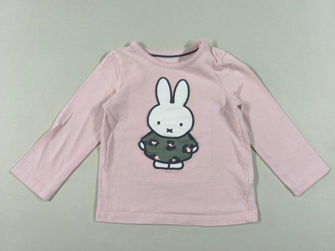 T-shirt m.l rose clair Miffy, moins cher chez Petit Kiwi