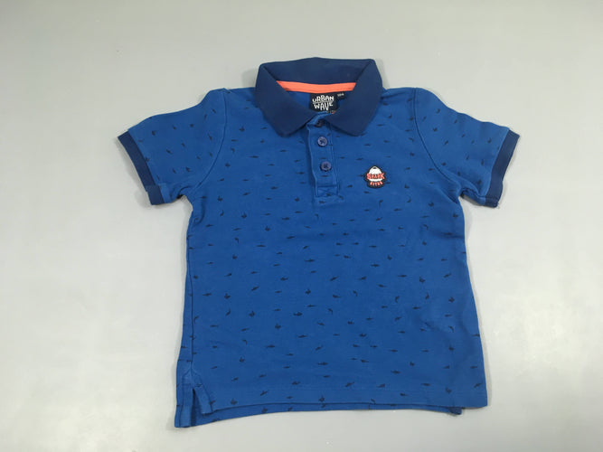 Polo m.c bleu Shark, moins cher chez Petit Kiwi