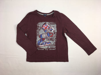 T-shirt m.l bordeaux baskets