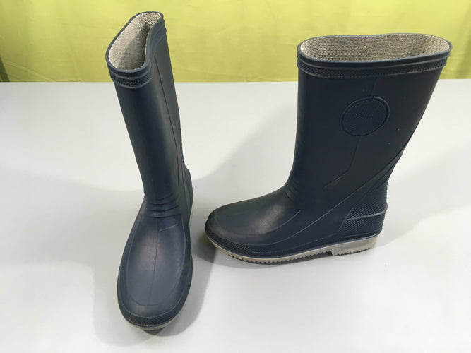 Bottes de pluie bleu foncé, 34, moins cher chez Petit Kiwi