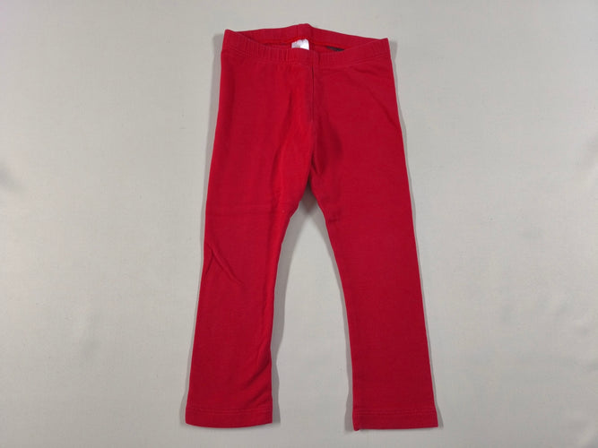 Legging rouge doublé velours, moins cher chez Petit Kiwi