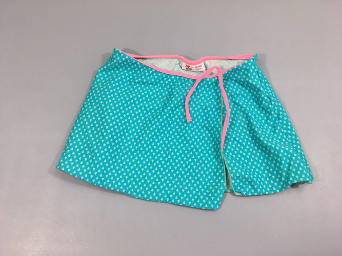 Jupe de bain maillot bleu triangles, moins cher chez Petit Kiwi