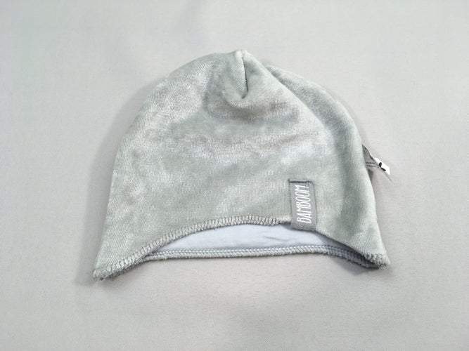 Bonnet velours gris Bamboom, moins cher chez Petit Kiwi