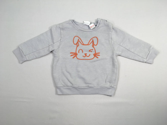 Sweat gris Lapin, moins cher chez Petit Kiwi