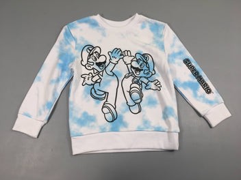 Sweat blanc/bleu Mario