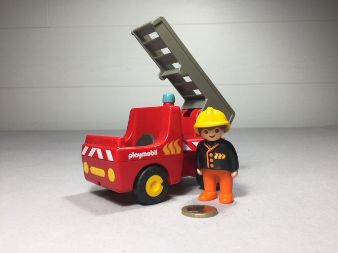 Playmobil 1 2 3 - Petit camion de pompier - tel que sur la photo, moins cher chez Petit Kiwi