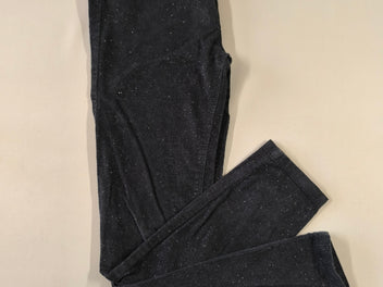 Pantalon skinny velours côtelé gris foncé à paillettes