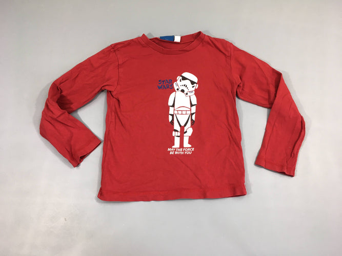 T-shirt m.l rouge Star Wars, moins cher chez Petit Kiwi
