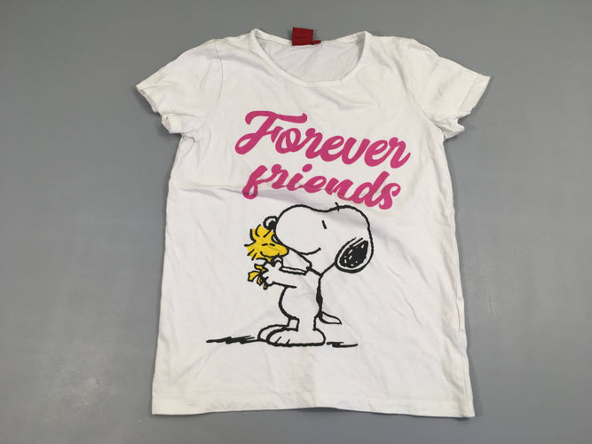 T-shirt m.c blanc Snoopy, moins cher chez Petit Kiwi