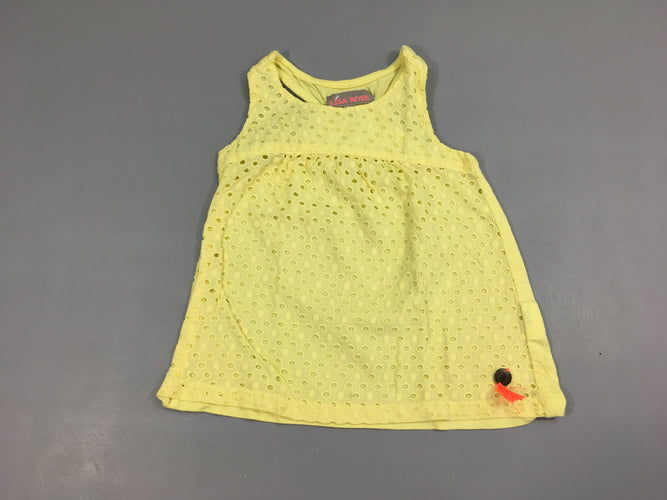 T-shirt s.m jaune broderies, moins cher chez Petit Kiwi