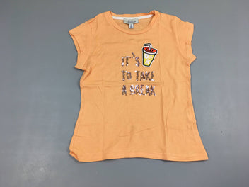 T-shirt m.c orange boisson sequins relief