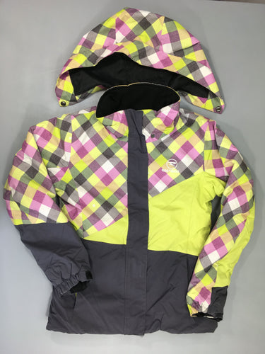 Veste de ski à carreaux mauve/vert/gris Rossignol, moins cher chez Petit Kiwi