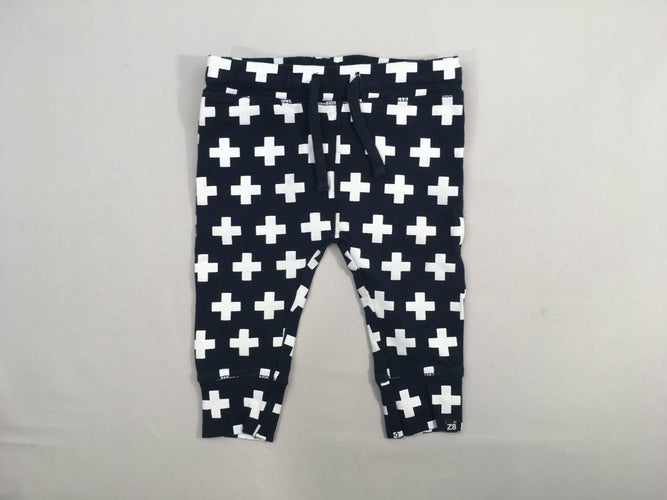 Pantalon molleton bleu marine croix, moins cher chez Petit Kiwi