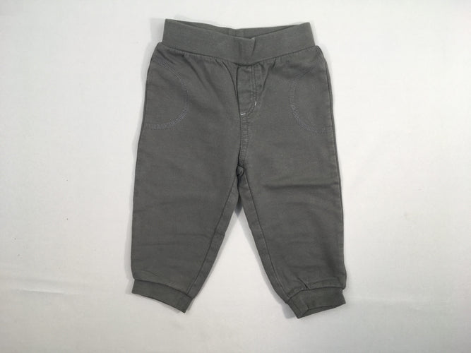 Pantalon molletongris, un peu bouloché, moins cher chez Petit Kiwi