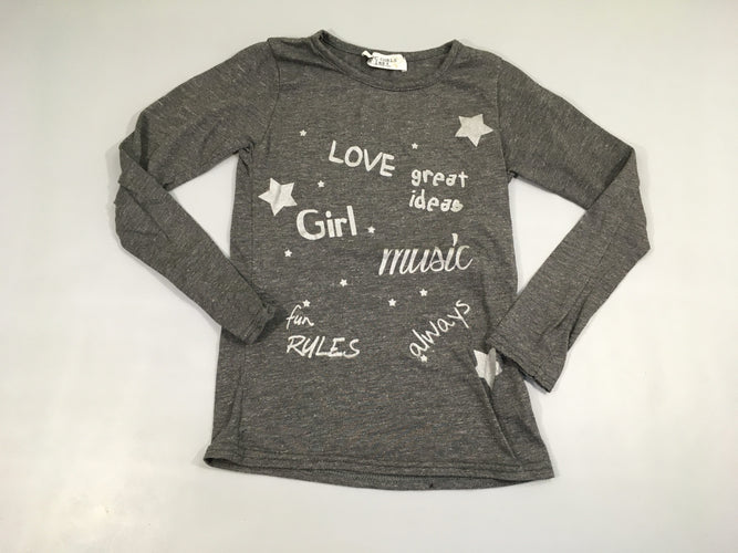 T-shirt m.l gris foncé Love, moins cher chez Petit Kiwi