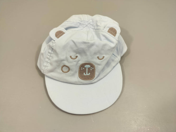 Casquette ourson bleu-clair  XS/45 cm, moins cher chez Petit Kiwi