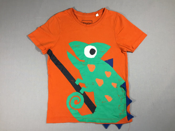 T-shirt m.c orange - lézard vert, moins cher chez Petit Kiwi