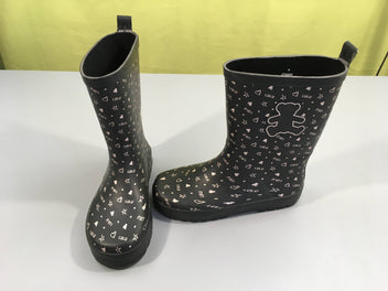 Bottes de pluie gris foncé motifs argentés - Lulu Castagnette - 33 état neuf