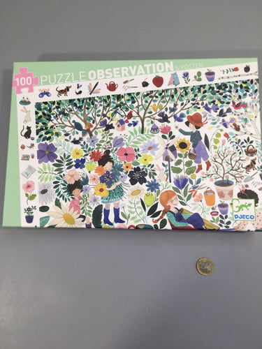 Puzzle Observation & Poster Mille fleurs 100pcs +5a, moins cher chez Petit Kiwi