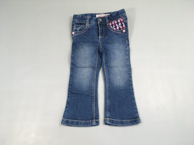 Jeans bootcut poche motifs, moins cher chez Petit Kiwi