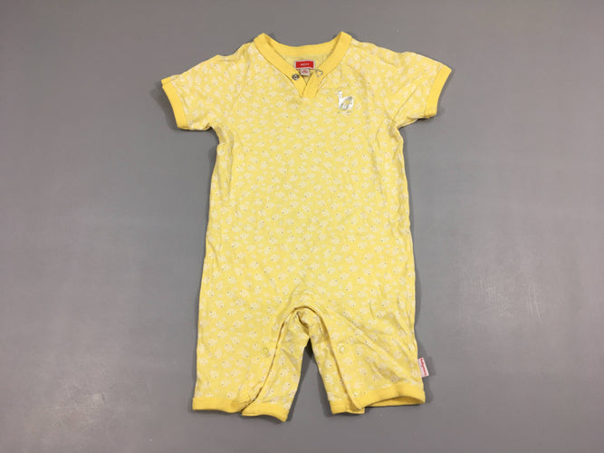 Combishort jersey jaune poissons, moins cher chez Petit Kiwi