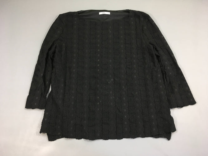 Blouse ml noir broderies, M, moins cher chez Petit Kiwi