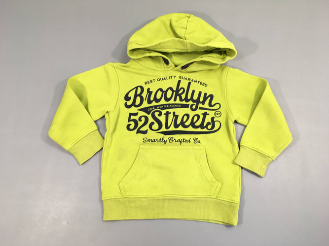 Sweat à capuche vert Brooklyn, moins cher chez Petit Kiwi