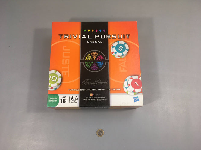 NEUF trivial pursuit casual, 16+, moins cher chez Petit Kiwi