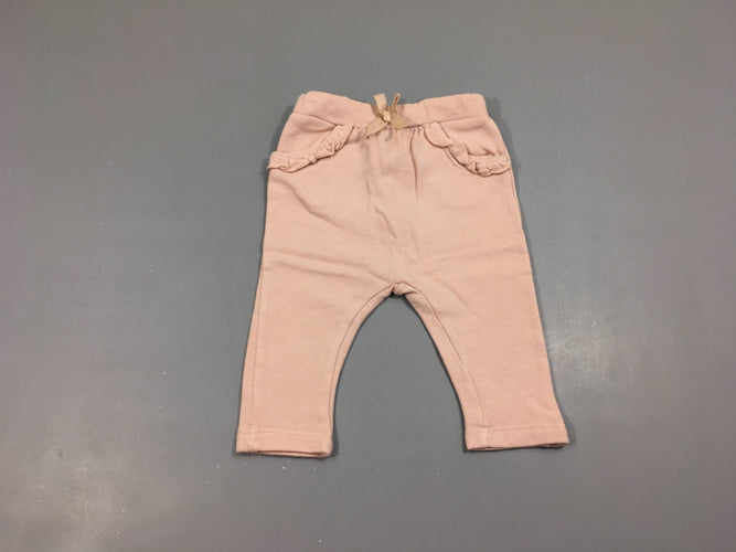 Pantalon molleton rose froufrous, moins cher chez Petit Kiwi