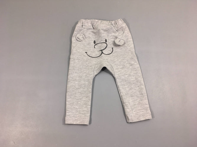 Pantalon molleton gris chiné, moins cher chez Petit Kiwi