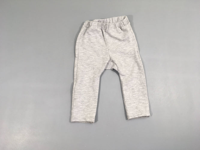 Pantalon molleton gris chiné, moins cher chez Petit Kiwi