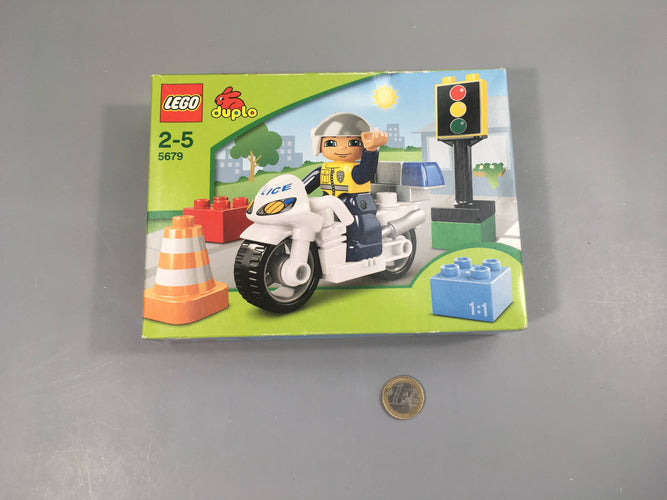 NEUF Duplo 5679 la moto de police, boite un peu abimée, moins cher chez Petit Kiwi