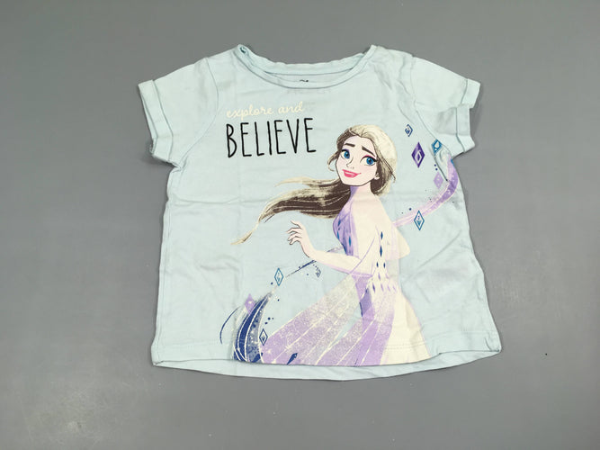 T-shirt m.c bleu Elsa, moins cher chez Petit Kiwi