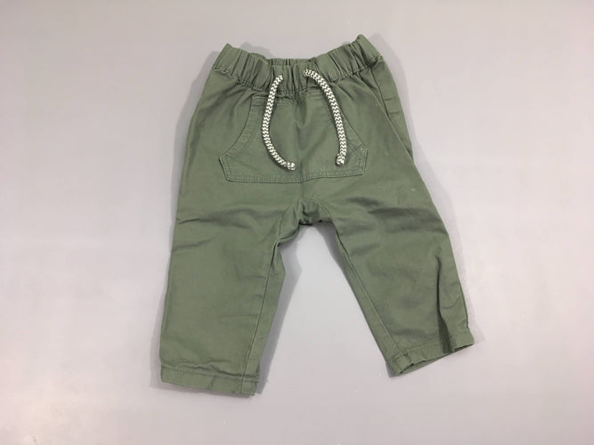 Pantalon toile verte poche avant, moins cher chez Petit Kiwi