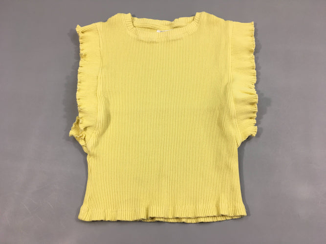 T-shirt m.c jaune côtelé, moins cher chez Petit Kiwi