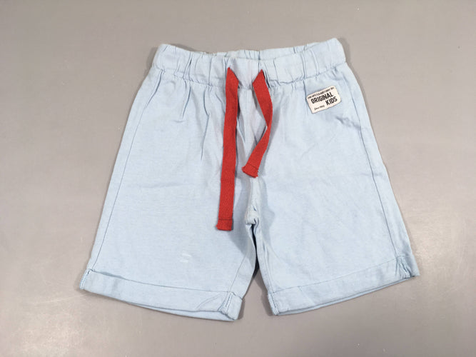 Short jersey bleu à revers, moins cher chez Petit Kiwi