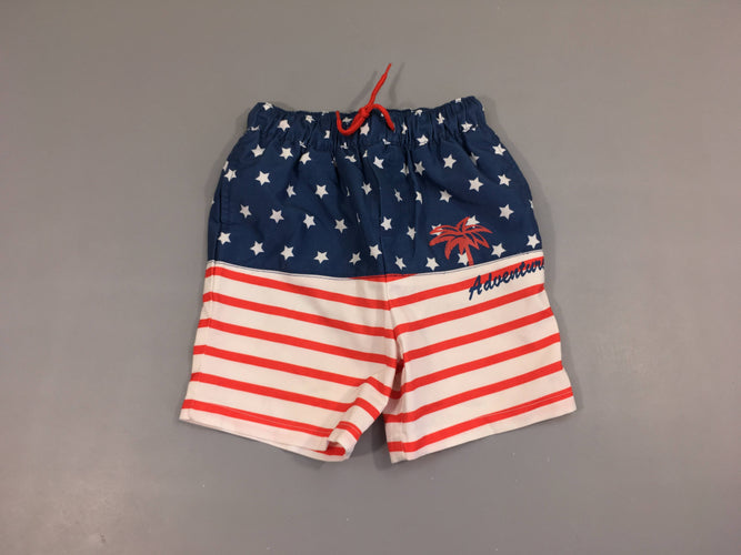 Maillot short drapeau USA adventure, moins cher chez Petit Kiwi