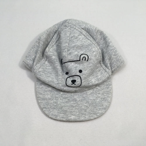 Casquette jersey gris chiné ours, moins cher chez Petit Kiwi