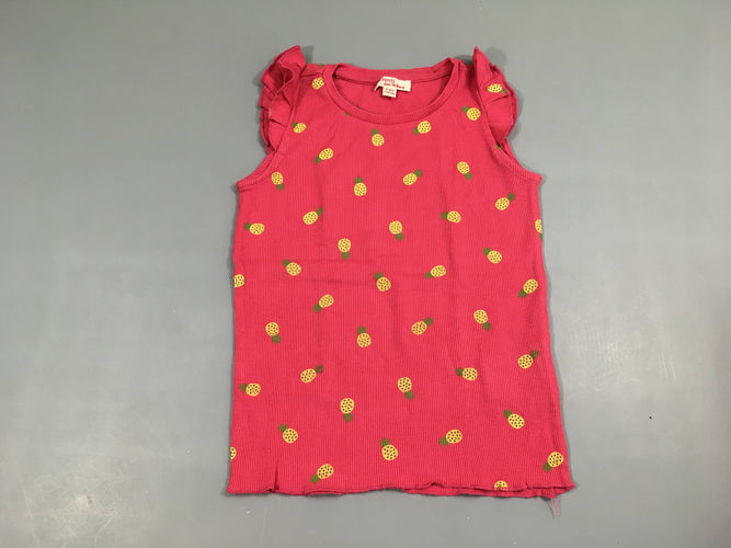 T-shirt m.c côtes rose foncé ananas, moins cher chez Petit Kiwi