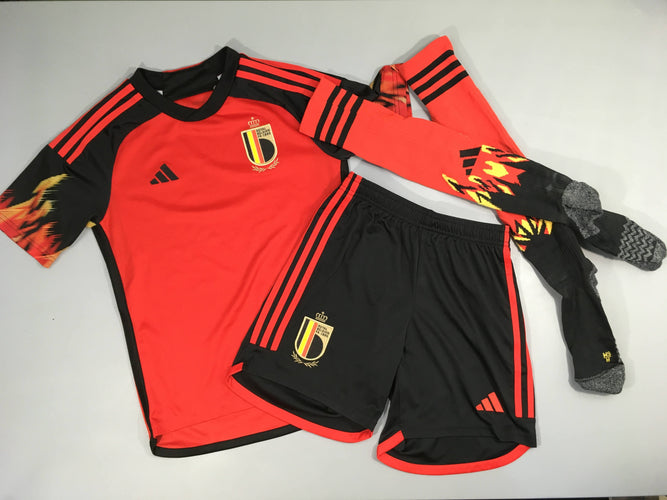 Maillot de foot rouge Royal Belgian FA 1895 + Short + Chaussettes boulochées, moins cher chez Petit Kiwi