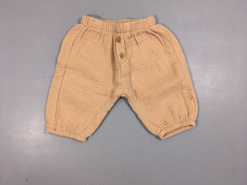 Pantalon tétra beige taille et chevilles élastiques