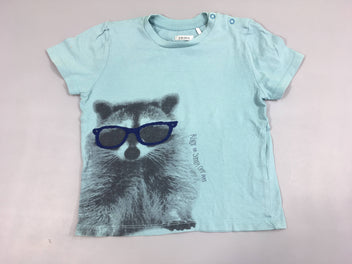 T-shirt m.c bleu raton à lunettes