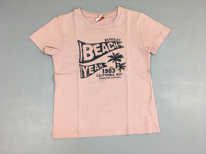 T-shirt m.c vieux rose Beach, moins cher chez Petit Kiwi