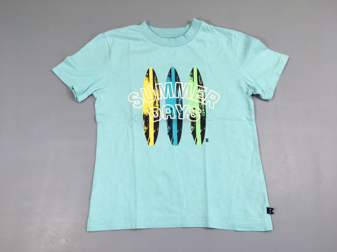 T-shirt m.c bleu clair summer surf, moins cher chez Petit Kiwi