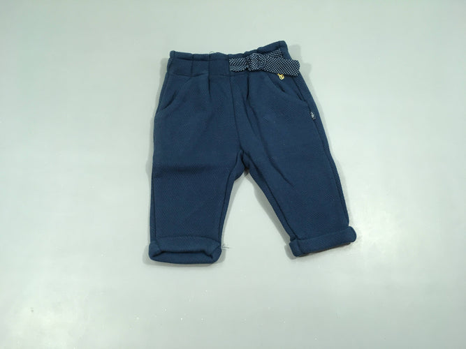 Pantalon molleton texturé bleu, moins cher chez Petit Kiwi