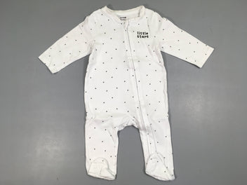 Pyjama jersey blanc zippé étoiles Little stars